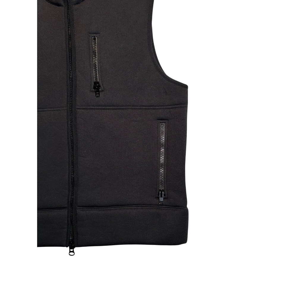 J.Crew Mens Sherpa Lined Full Zip Vest Black Large Utility Gorpcore Layering - Picture 2 of 6